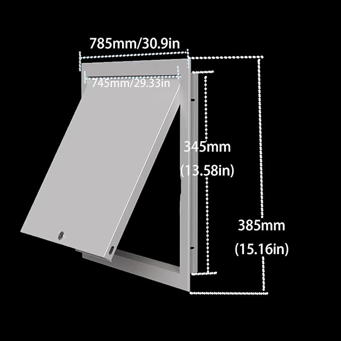Steel Access Panel Door, Lockable Reinforced Metal Construction - Image 2