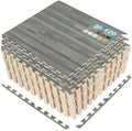 Sorbus Interlocking Wood Grain Foam Floor Tiles by Sorbus