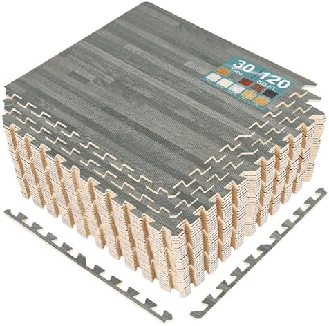 Sorbus Interlocking Wood Grain Foam Floor Tiles by Sorbus
