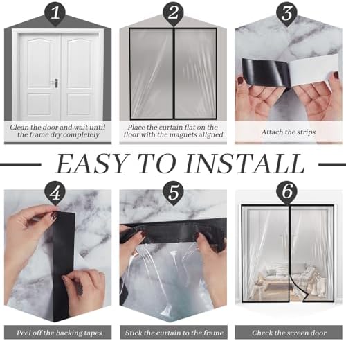 Amylove Zipper 72 x 80 Inch Dust Barrier Door, 6 x 6.7 ft Construction Wall - Image 4