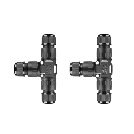 3-Way Waterproof Junction Box T-Connector Cable Range Ø0.17-0.39in UL Certified by JIANGYAR-SS