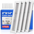 2x14 Floor Register, 4 Pack Floor Vents by JSLIN