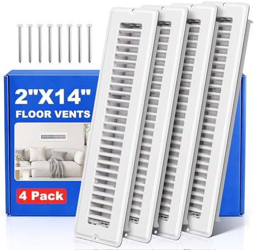 2x14 Floor Register, 4 Pack Floor Vents by JSLIN