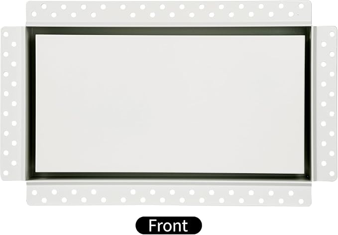 Zion Steel Return Air Grille 8" x 14" Flush Mount Stainless Steel White Modern - Image 2