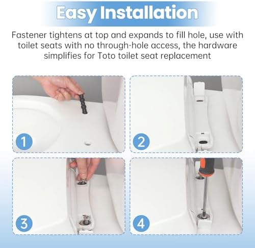 Toilet Hinge Screw Kit for Toto, Toilet Seat Bolts for Top Mount Toilet Seat - Image 3