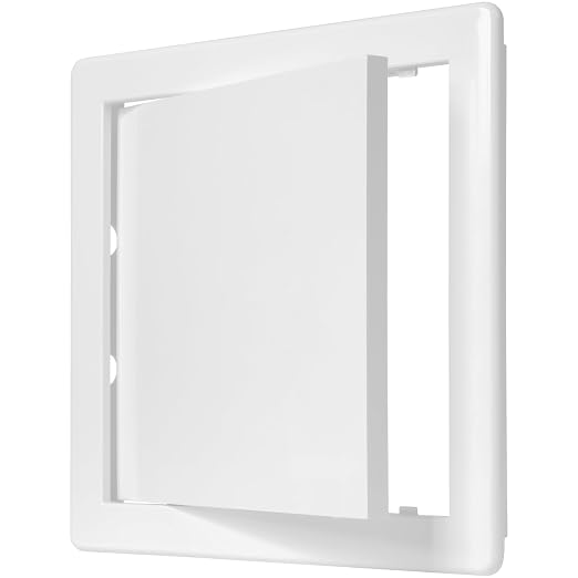 8" x 8" White ABS Plastic Plumbing Access Panel by ECOPROVENT