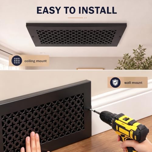 Lewtemi 2 Pack Baseboard Register Vent 14'' x 6'' Duct Opening Size, Heavy Duty - Image 4