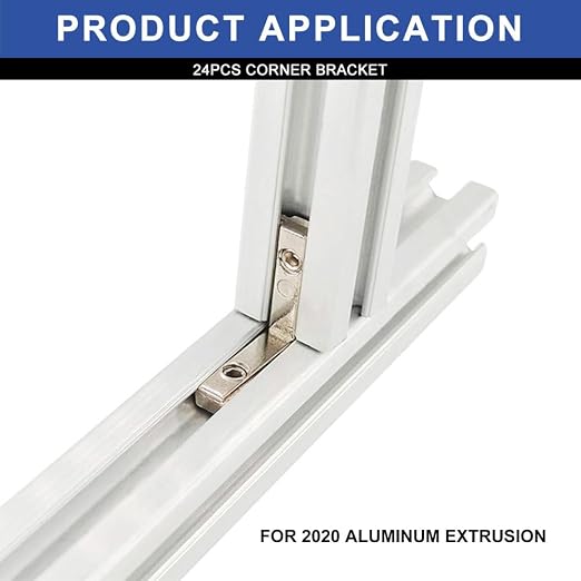 24pcs 2020 Extrusion Connector Corner Bracket Joint Silver | 2020 Extruded - Image 4