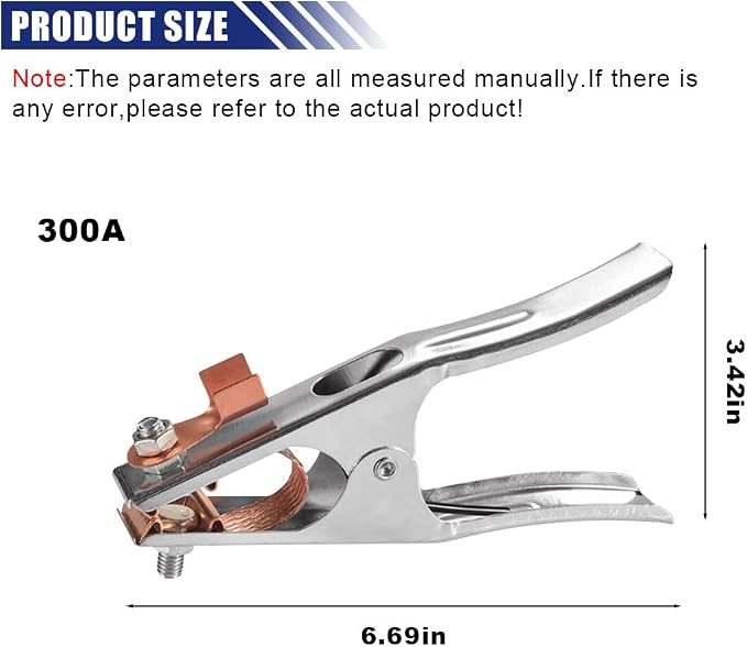 2PCS 300A Welding Ground Clamp, Manual Welder Electrode Clamp, Welder Ground - Image 2