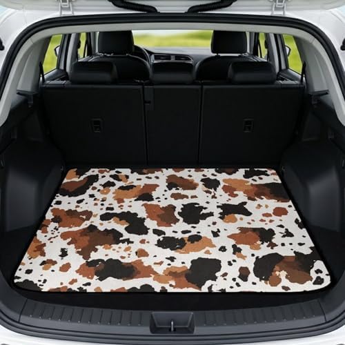 Cow Spot Waterproof Car Trunk Mat 29"x39" by Mintulipy