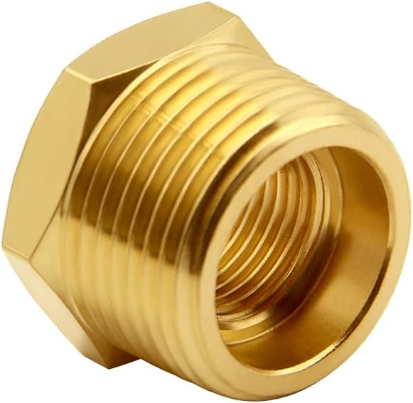 Uenede Brass 3/4" NPT Male to 1/2" NPT Female Reducer Bushing - Image 3