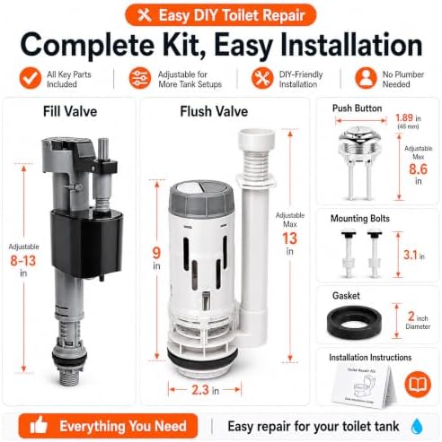 2 Inch Dual Flush Valve Replacement Kit - Image 7