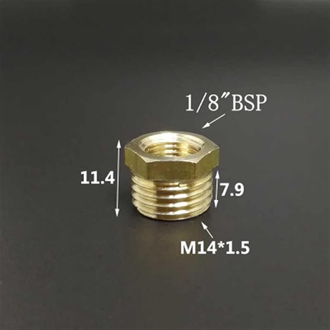5PCS Brass Reducer Bushing M10 M14 M20 Metric Male to Female Thread Reducing - Image 2