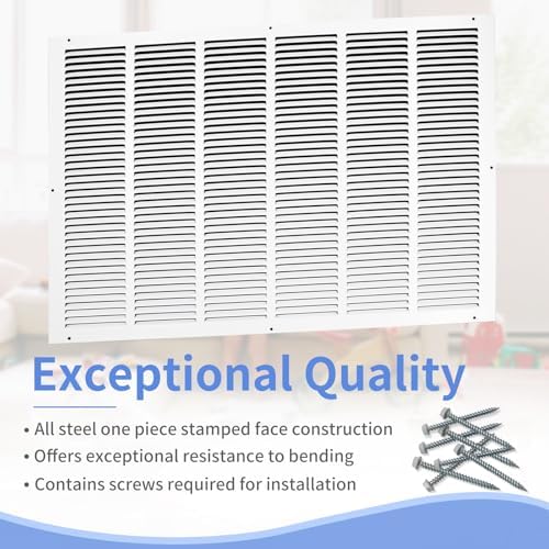 Howeall 30"W x 20"H Steel Return Air Grille, Air Return Vent Cover - Image 2