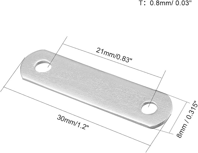 uxcell Repair Plate, Flat Fixing Mending Corner Brace Bracket Connector - Image 3