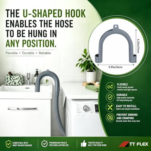 TTFLEX 10 FT Washing Machine Drain Hose, Washer Drain Hose Extension Kit - Image 3