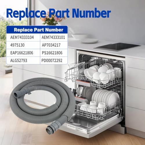 AEM74333104 AEM74333101 Dishwasher Drain Hose Replacement - Image 2