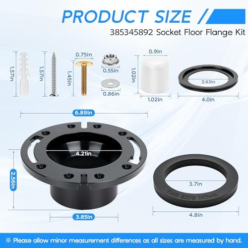 385345892 RV Toilet Seal & Socket Floor Flange Kit - Image 6