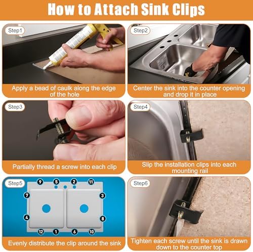 28 Pack Undermount Sink Clips, Countertops up to 1-1/2" Thick - Image 6