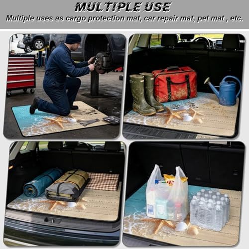 Beach Sea Starfish Trunk Mat for SUV Sedan Hatchback 29"x39" - Image 3