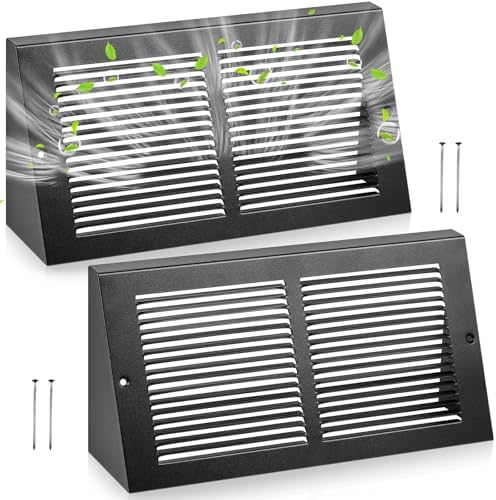 Landhoow 2 Pack Triangular Baseboard, Fits 14"w x 6"h Duct Opening by Landhoow