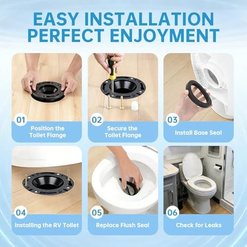 jamini RV Toilet Seal, 3 Inch Socket Floor Flange Kit Replacement, Compatible - Image 7