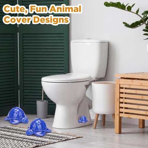 FillTouch Toilet Bolt Covers, Decorative Ceramic Caps, Ocean Blue Color - Image 5