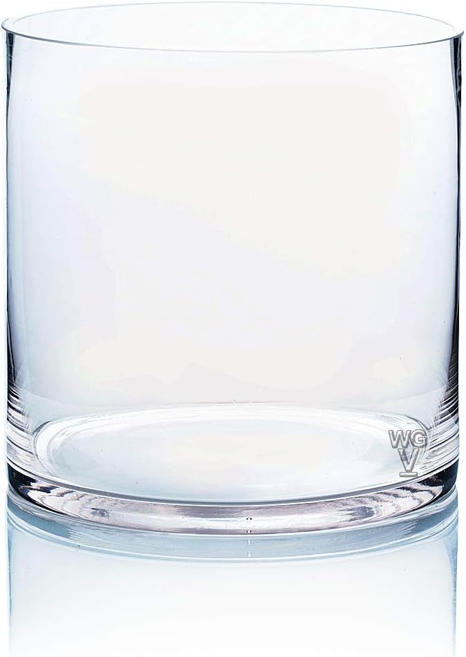 WGV Cylinder Vase Bulk, Width 8", Height 8", Floral Container, Planter Terrarium - Image 3