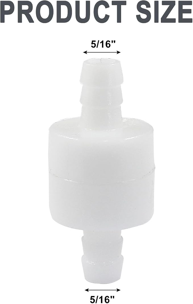 Litoexpe 2 Pcs 5/16" One Way Inline Check Valve | Ozone Resistant, Non-Return - Image 2