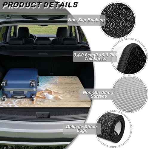 Beach Sea Starfish Trunk Mat for SUV Sedan Hatchback 29"x39" - Image 6