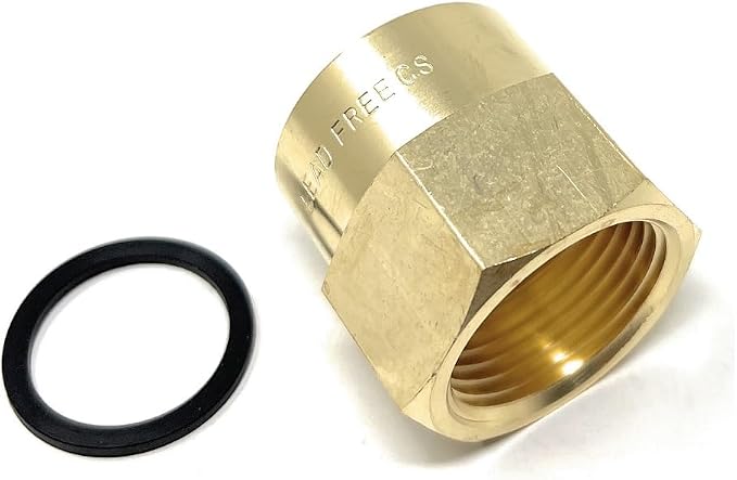 Cascada 1/2" G Thread Female to 3/4" NPT Thread Female Pipe Fitting Adapter by CascadaShowers