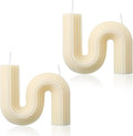 Tondiamo 2 Pcs Aesthetic Candles Twist Shaped Aesthetic Candles Cool S Shape by Tondiamo