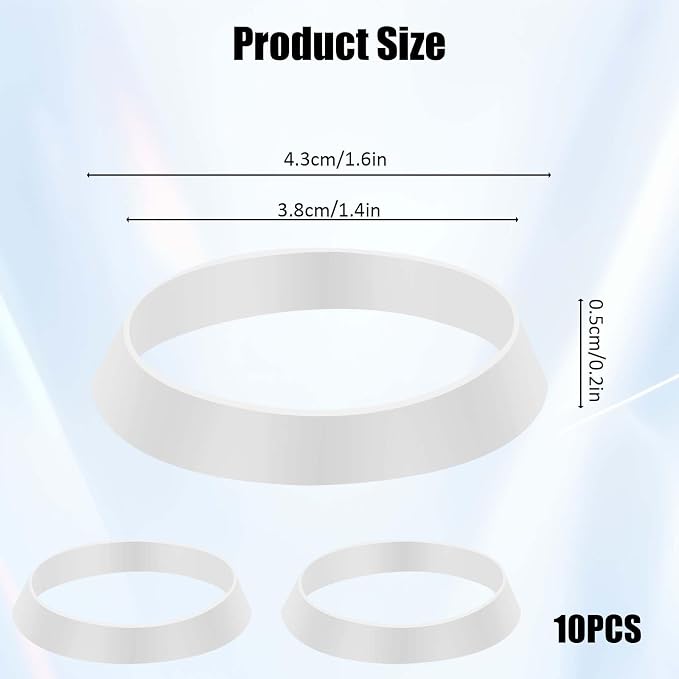 10 PCS Seal Ring Silicone Washer Waste Pipe Seal Ring Rubber Gasket Washers - Image 2