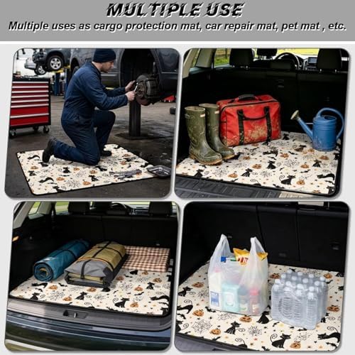 Halloween Cat Car Trunk Mat Universal Fit 29"x39" - Image 3