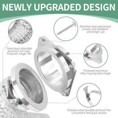 DVC-180 Magnetic Dryer Vent Coupling Connector Kit Easy to Clean Quick - Image 3
