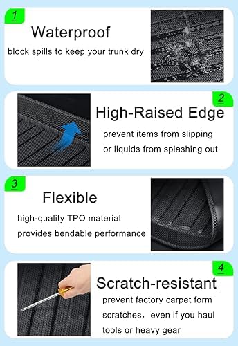 All Weather TPO Cargo Liners Trunk Mats Custom-fit - Image 6