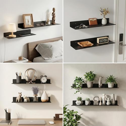 Z metnal Floating Shelves, Bedroom Shelves, Display Metal Wall Shelf - Image 5