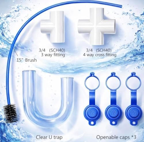 3/4 Clear PVC Condensate Trap P Trap - Image 3