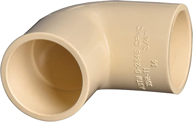 1/2" 10pcs CPVC Pipe Fittings 90DEG Elbow Slip to Slip Beige | Coupling Adapter - Image 5