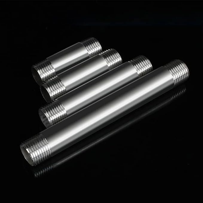 Stainless Steel Nipple Pipe Fitting 1/4" NPT X 1/4" NPT Male Thread Cast Pipe - Image 2