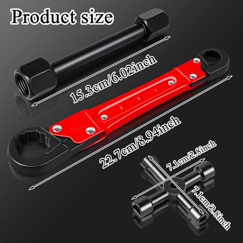 Ponpon Angle Stop Wrench Kit, Plumbing Tools, Angle-on Plumber Wrench - Image 2