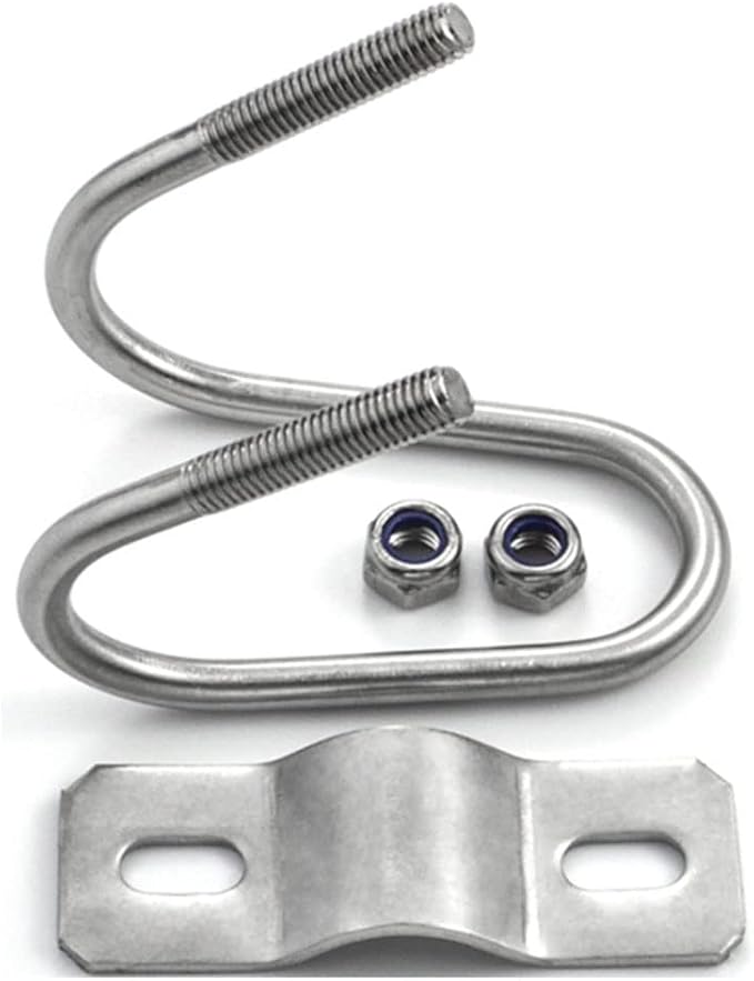 4 Pack Cross Pipe Clamp for OD 3/4'' EMT Tube Clip Double U-shaped Screw Bolt - Image 2