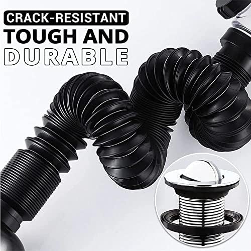 Bathroom Sink Drain Kit with Flexible P-Trap Pipe Bathroom Sink Drain Pipe - Image 6