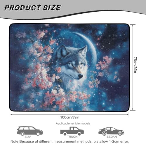 Wolf Cherry Blossom Trunk Mat for Car Snow Gear Trunk Mat Universal Waterproof - Image 7
