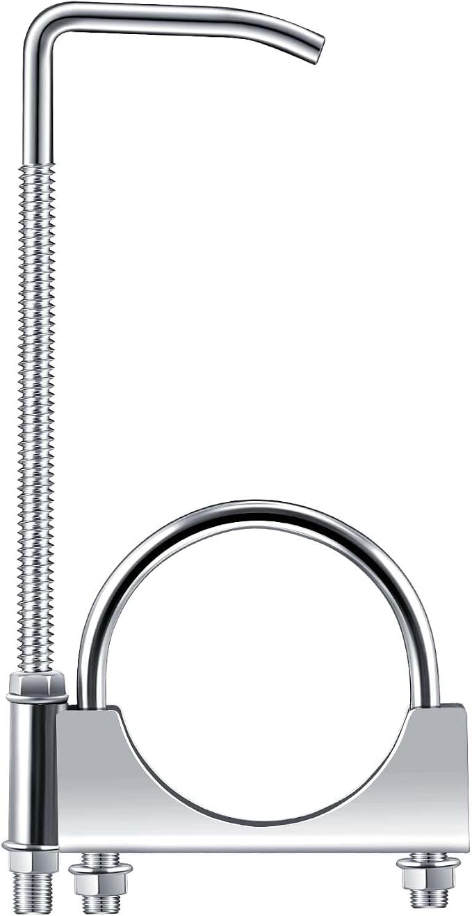 1 Pcs 2.5 Inch Universal Exhaust Clamp by Datanly