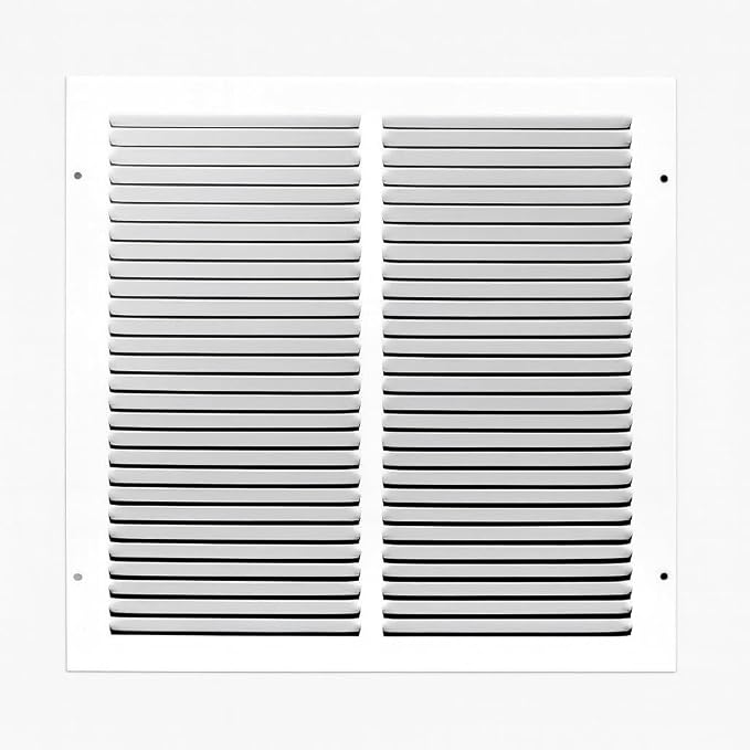 12x12 Air Return Vent Cover, Solid Steel White, 8 Pack - Image 2
