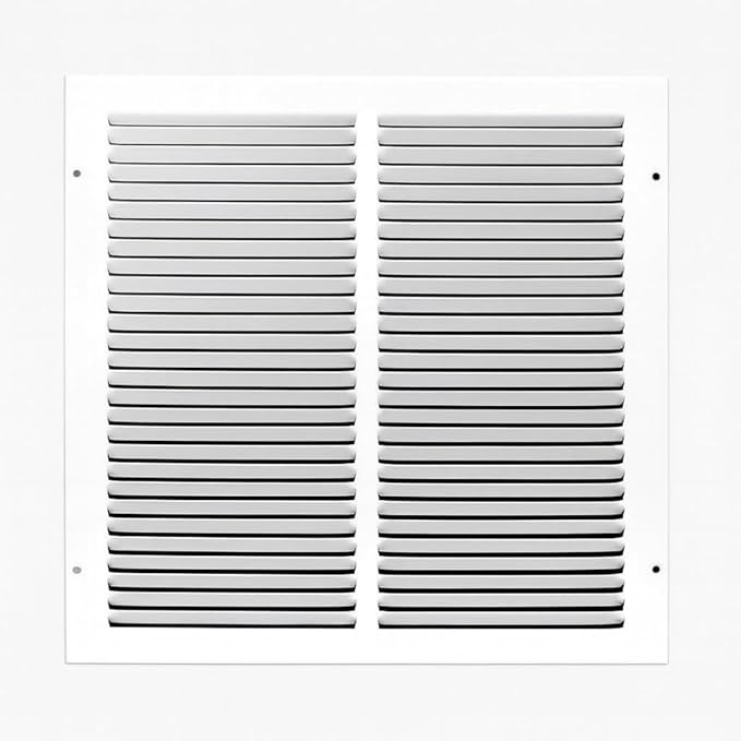 12x12 Air Return Vent Cover, Solid Steel White, 4 Pack - Image 2