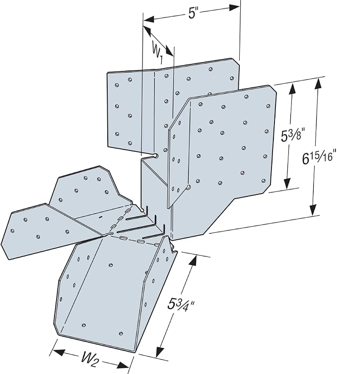 Simpson Strong-Tie HHRC44 Hip-Ridge Face-Mount Connector - Image 7