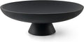 LIN CHUAN Large Decorative Bowl, Resin Pedestal Fruit Bowl, Matte Black | Ideal by LINCHUAN