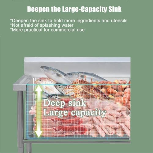 60" 1-Compartment Commercial Sink - Image 4
